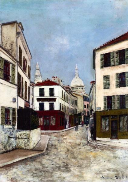 Rue Norvins In Montmartre by Maurice Utrillo