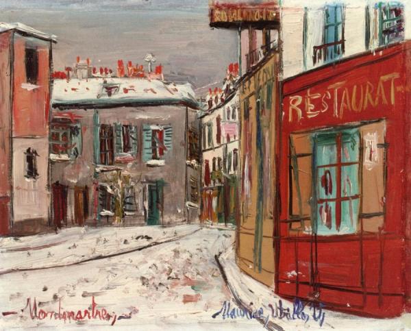 Maurice Utrillo Rue Norvins In Montmartre