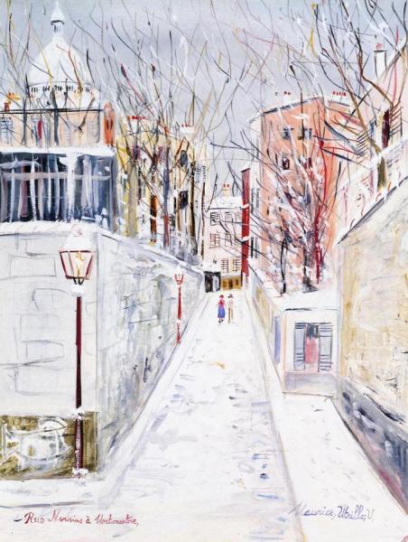 Rue Norvins In Montmartre by Maurice Utrillo