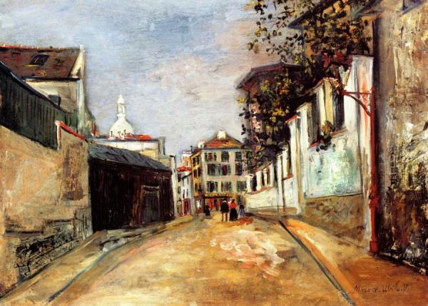 Rue Norvins - Montmartre by Maurice Utrillo