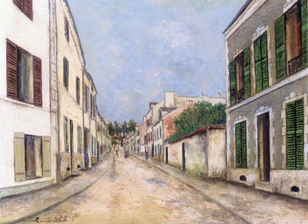 Rue Saint-denis by Maurice Utrillo Oil Painting Reproductions