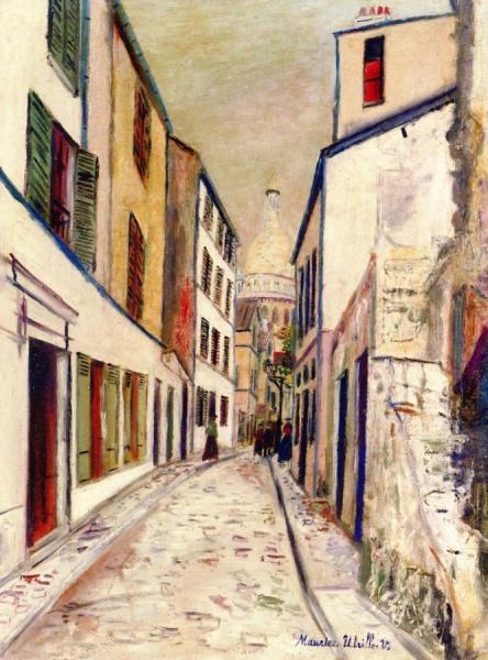 Rue Saint-rustique by Maurice Utrillo