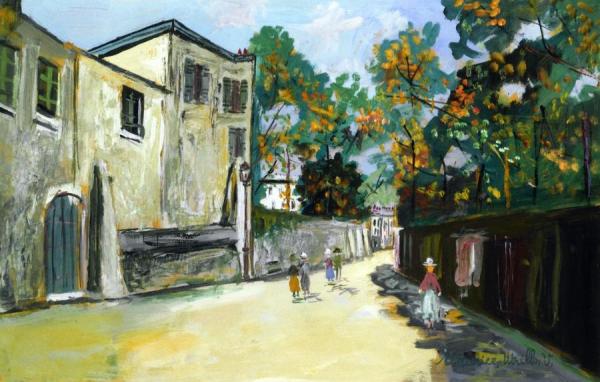 Rue Saint Vincent by Maurice Utrillo Oil Painting Reproductions