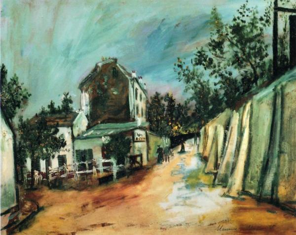 Rue Saint-vincent And The Lapin Agile by Maurice Utrillo