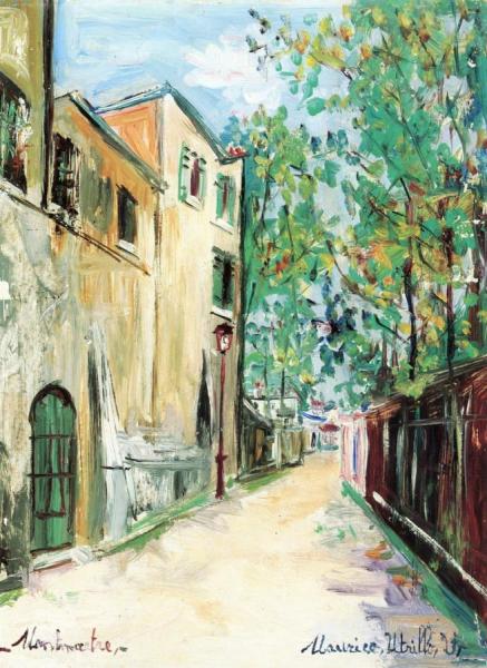 Rue Saint-vincent In Montmartre by Maurice Utrillo