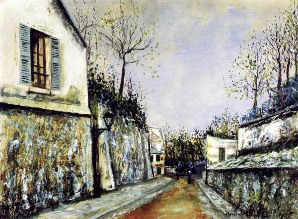 Rue Saint-vincent In Montmartre by Maurice Utrillo Oil Painting Reproductions