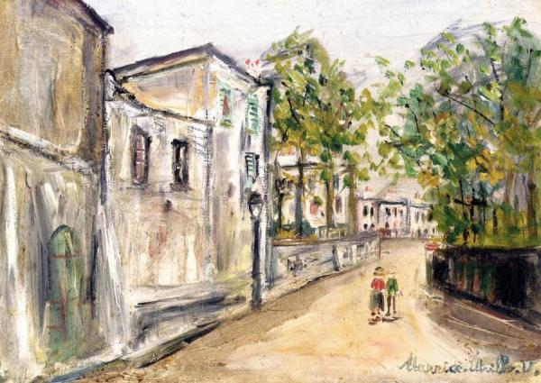 Rue Saint-vincent In Montmartre by Maurice Utrillo