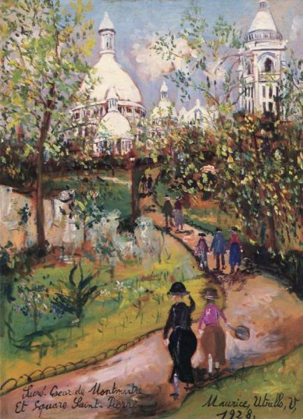 Maurice Utrillo Sacre-coeur De Montmartre And Square Saint-pierre