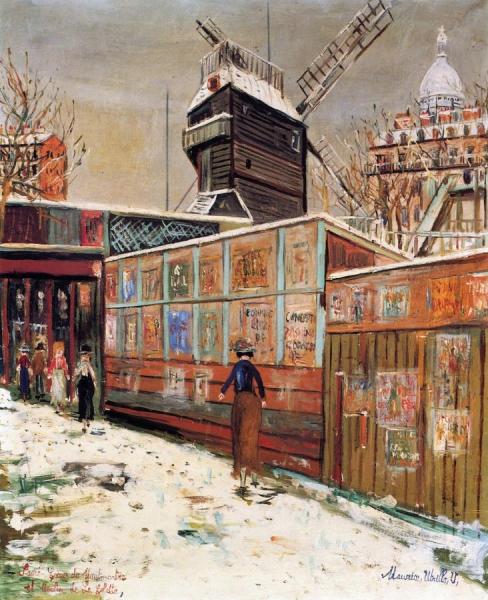 Sacré-coeur De Montmartre And The Moulin De La Galette by Maurice Utrillo