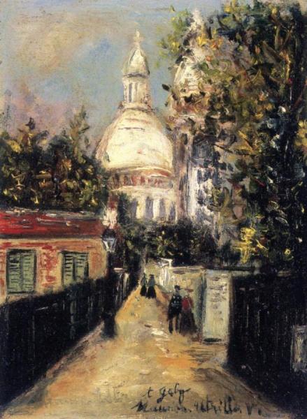 Sacré-coeur De Montmartre, Rue De La Bonne by Maurice Utrillo