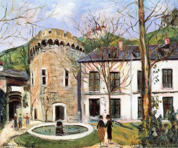 Saint Pierre D'albion, Chateau De Miolans by Maurice Utrillo Oil Painting Reproductions