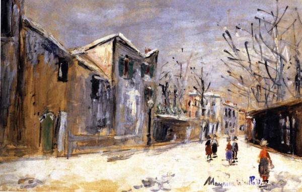 Snow In Montmartre by Maurice Utrillo