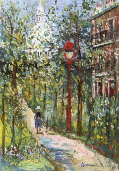 Square Saint-pierre And Sacrè-coeur, Montmartre by Maurice Utrillo