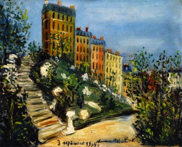 Stairway In Montmartre by Maurice Utrillo