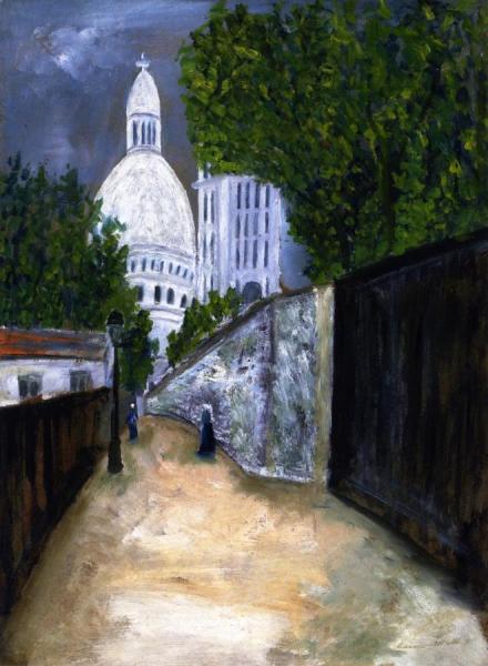 Maurice Utrillo Street In Montmartre And Sacré-coeur