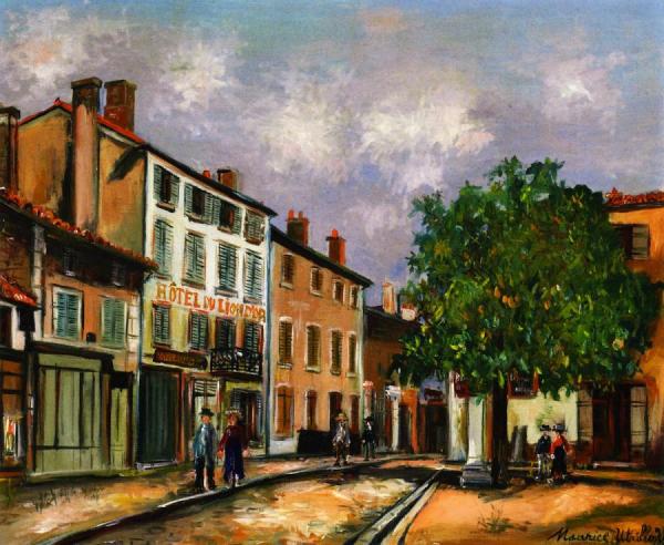 Street In Saint-léger by Maurice Utrillo Oil Painting Reproductions