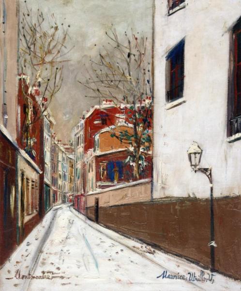 Street In The Snow, Montmartre by Maurice Utrillo