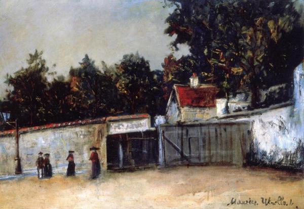 Thatched Roof House, Montmartre, Rue Saint-vincent by Maurice Utrillo