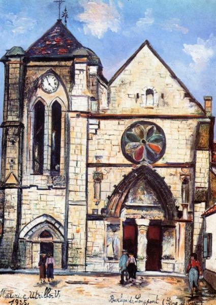 The Basilica Of Longpont (seine-et-oise) by Maurice Utrillo