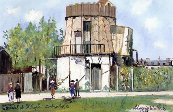 The Castel Du Philosophe In Montmartre by Maurice Utrillo