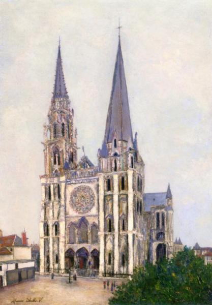 Maurice Utrillo The Cathedral At Chartres (eure-et-loir)
