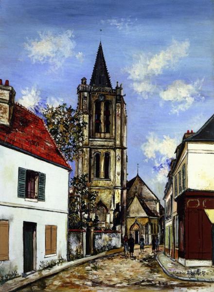 The Church At Creil by Maurice Utrillo