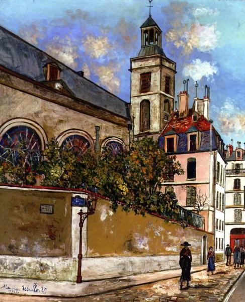The Church Notre-dame Des Blancs-manteaux In Paris by Maurice Utrillo
