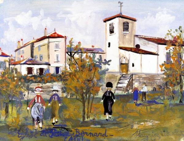 The Church Of Saint-bernard by Maurice Utrillo
