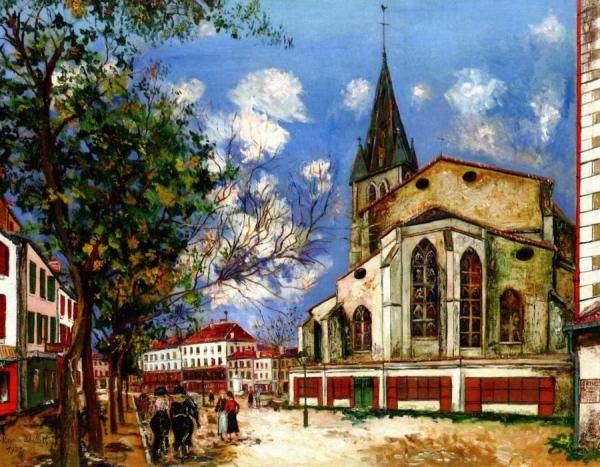 The Church Of Saint-pierre In Orthez by Maurice Utrillo