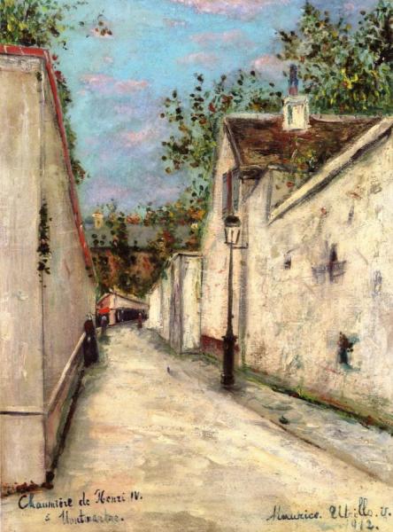 The Cottage Of Henri Iv In Montmartre by Maurice Utrillo