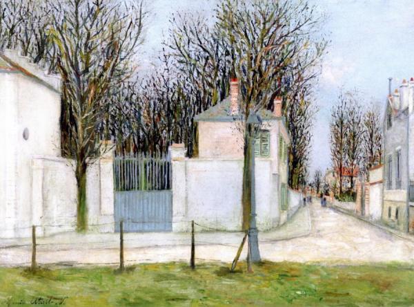 The Entrance To The Chateau De Cernay, Rue Magendie In Sannois (val D'oise) by Maurice Utrillo