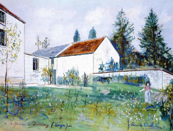 The Garden In Domremy (vosges) by Maurice Utrillo