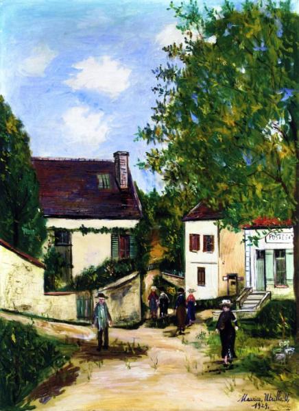 The Gargilesse Post Office by Maurice Utrillo Oil Painting Reproductions