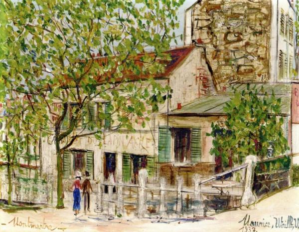The Lapin Agile In Montmartre by Maurice Utrillo Oil Painting Reproductions