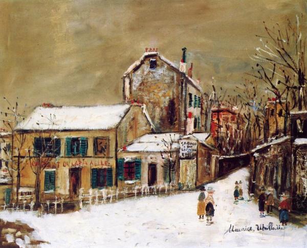 The Lapin Agile In The Snow by Maurice Utrillo