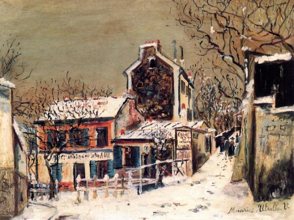 The Lapin Agile In The Snow by Maurice Utrillo