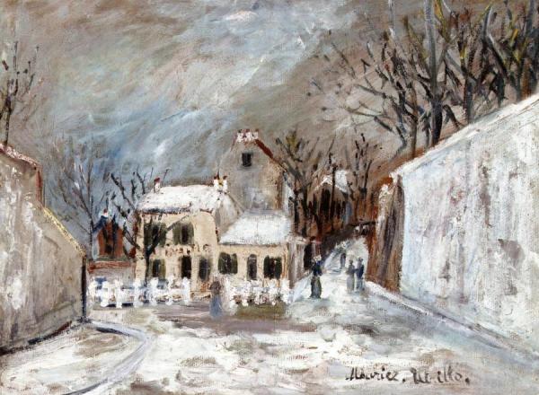 The Lapin Agile In The Snow by Maurice Utrillo