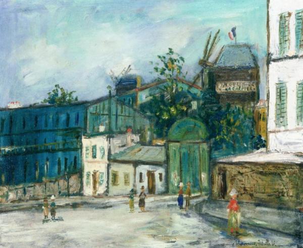 The Moulin De La Galette In Montmartre by Maurice Utrillo