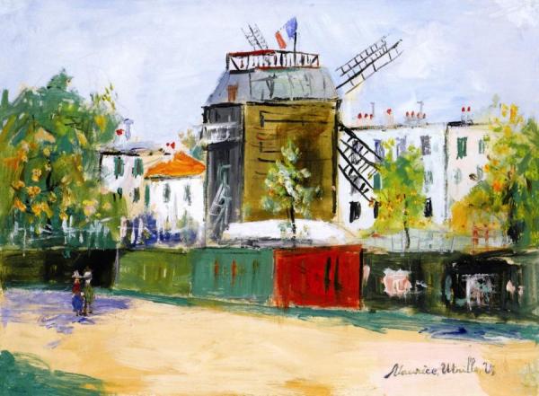 The Moulin De La Galette In Montmartre by Maurice Utrillo Oil Painting Reproductions