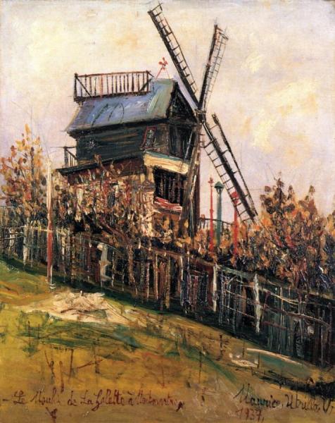 The Moulin De La Galette In Montmartre by Maurice Utrillo Oil Painting Reproductions