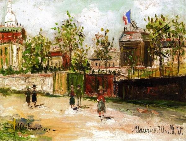 The Moulin De La Galette In Montmartre by Maurice Utrillo