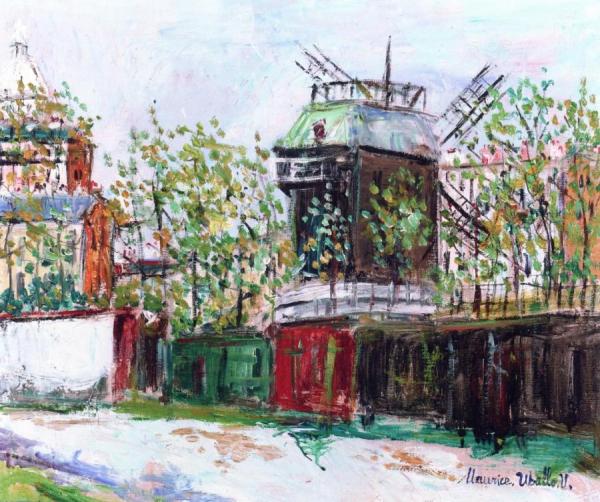 The Moulin De La Galette In Montmartre by Maurice Utrillo