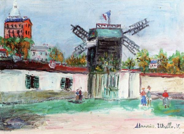 The Moulin De La Galette In Montmartre by Maurice Utrillo