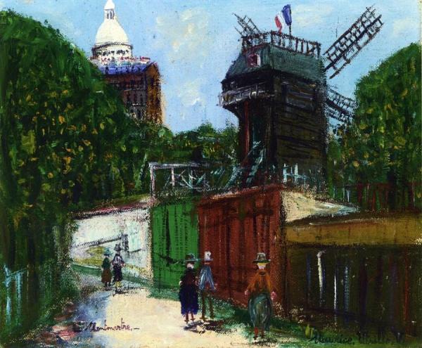 The Moulin De La Galette In Montmartre by Maurice Utrillo