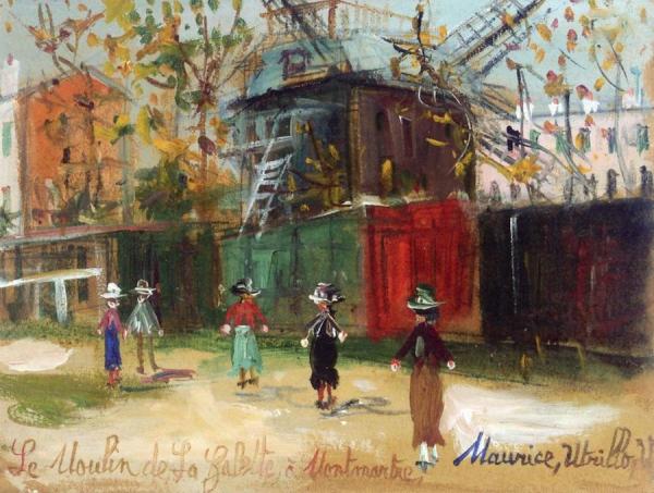 The Moulin De La Galette In Montmartre by Maurice Utrillo