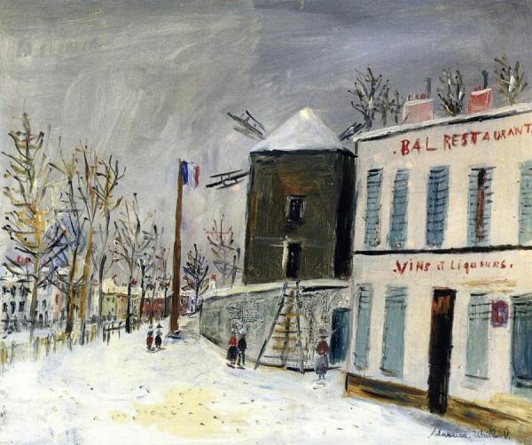 The Moulin De La Galette In Montmartre by Maurice Utrillo