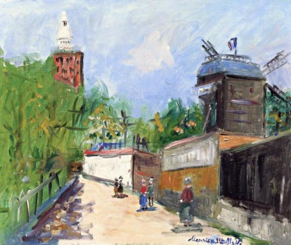 The Moulin De La Galette In Montmartre by Maurice Utrillo