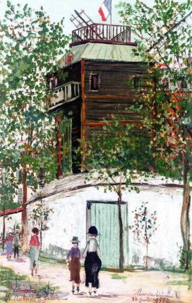 The Moulin De La Galette, Montmartre by Maurice Utrillo