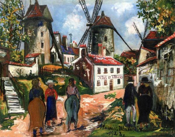 The Old Mills Of La Galette, Montmartre by Maurice Utrillo