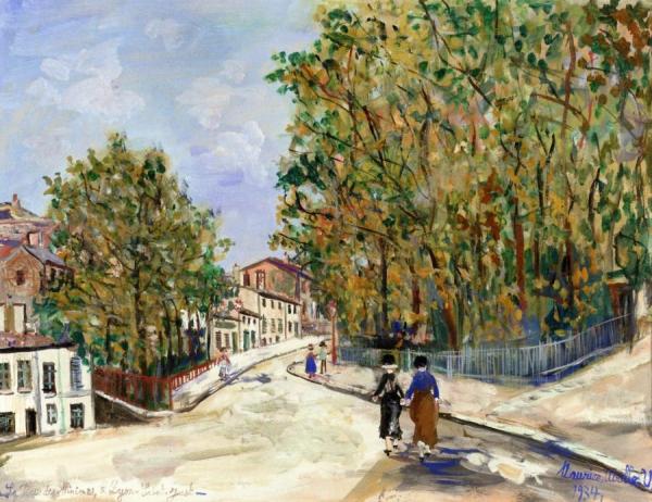 The Place Des Minimes In Lyon Saint-just by Maurice Utrillo